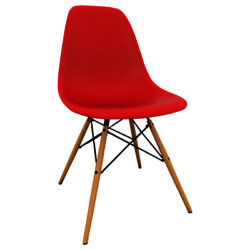 Vitra Eames DSW 43cm Side Chair Classic Red / Light Maple